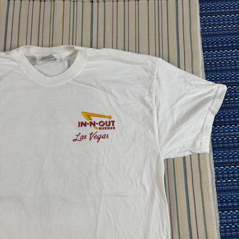 In-N-Out Burger Las Vegas Shirt Mens XL White Hanes Car Graphic Tee